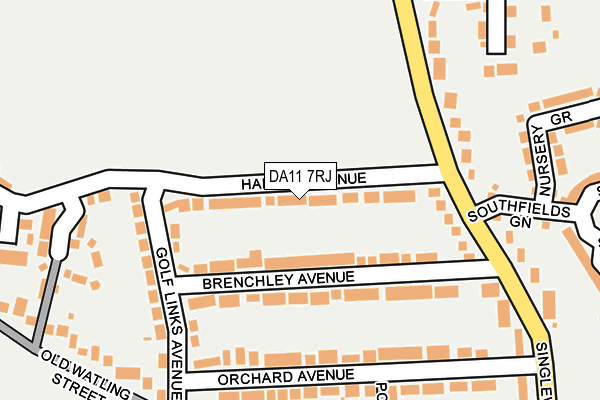 DA11 7RJ map - OS OpenMap – Local (Ordnance Survey)