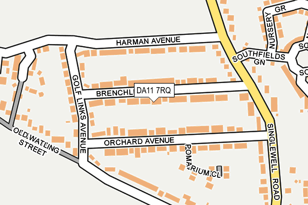 DA11 7RQ map - OS OpenMap – Local (Ordnance Survey)