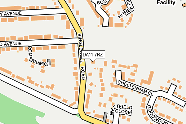 DA11 7RZ map - OS OpenMap – Local (Ordnance Survey)