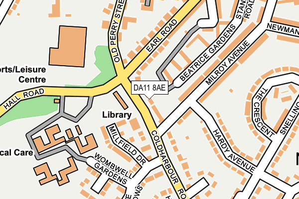DA11 8AE map - OS OpenMap – Local (Ordnance Survey)
