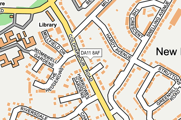 DA11 8AF map - OS OpenMap – Local (Ordnance Survey)