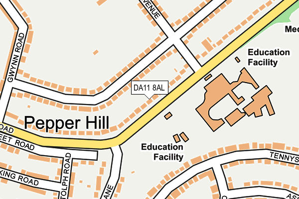 DA11 8AL map - OS OpenMap – Local (Ordnance Survey)