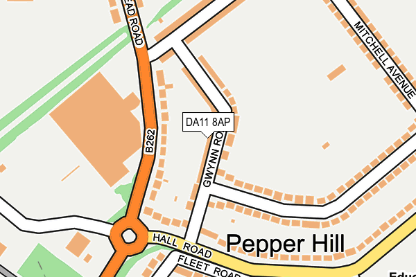 DA11 8AP map - OS OpenMap – Local (Ordnance Survey)