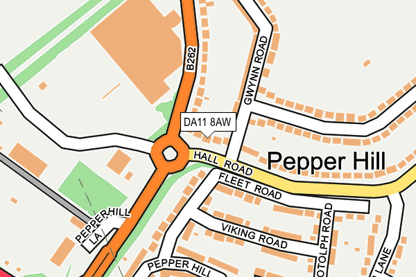 DA11 8AW map - OS OpenMap – Local (Ordnance Survey)