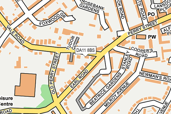 DA11 8BS map - OS OpenMap – Local (Ordnance Survey)