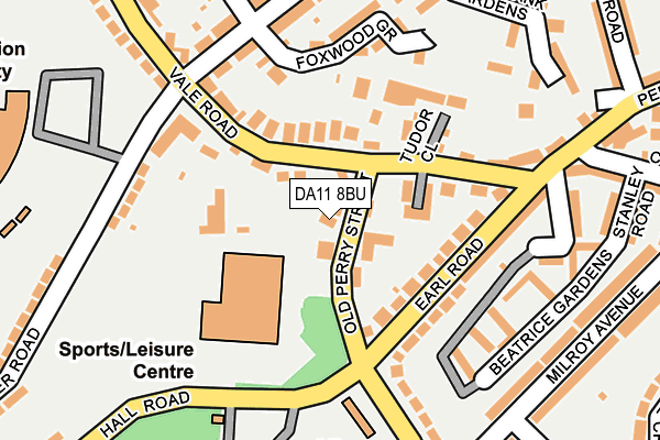 DA11 8BU map - OS OpenMap – Local (Ordnance Survey)