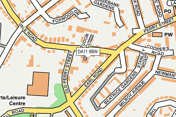 DA11 8BW map - OS OpenMap – Local (Ordnance Survey)