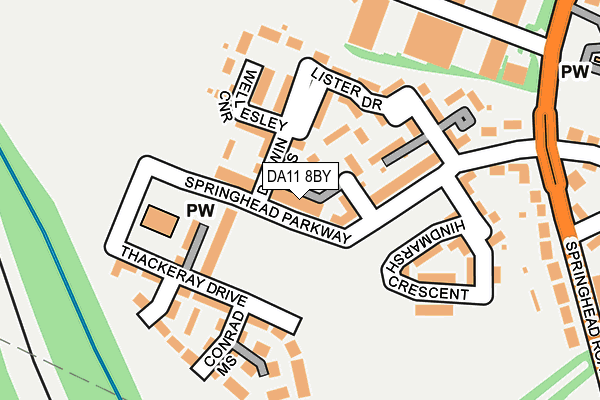 DA11 8BY map - OS OpenMap – Local (Ordnance Survey)