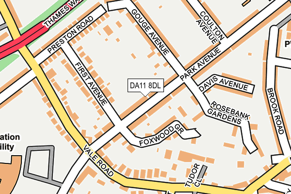 DA11 8DL map - OS OpenMap – Local (Ordnance Survey)