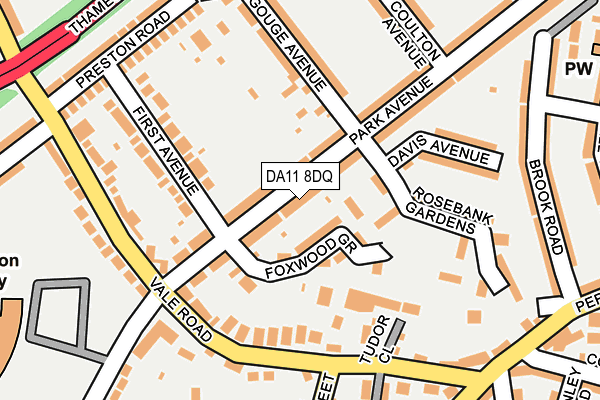 DA11 8DQ map - OS OpenMap – Local (Ordnance Survey)