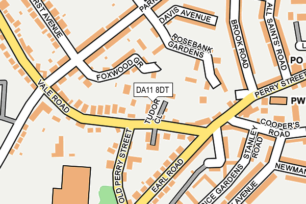 DA11 8DT map - OS OpenMap – Local (Ordnance Survey)