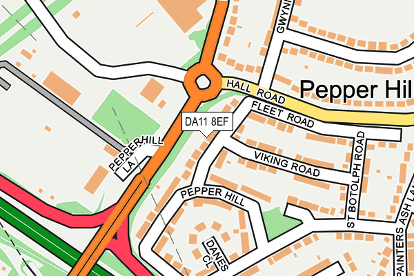 DA11 8EF map - OS OpenMap – Local (Ordnance Survey)