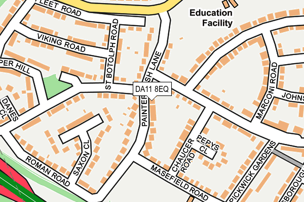 DA11 8EQ map - OS OpenMap – Local (Ordnance Survey)