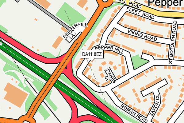 DA11 8EZ map - OS OpenMap – Local (Ordnance Survey)