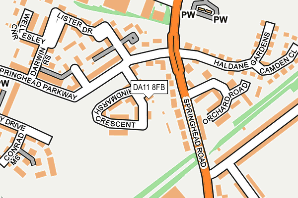 DA11 8FB map - OS OpenMap – Local (Ordnance Survey)