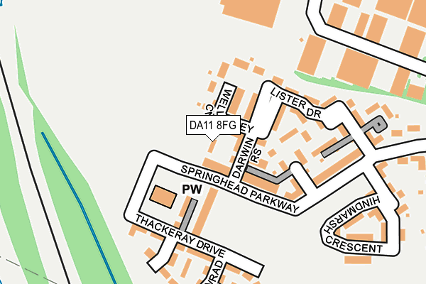 DA11 8FG map - OS OpenMap – Local (Ordnance Survey)