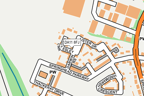DA11 8FJ map - OS OpenMap – Local (Ordnance Survey)