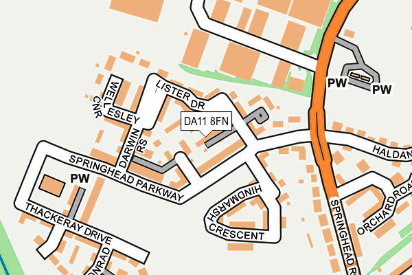 DA11 8FN map - OS OpenMap – Local (Ordnance Survey)