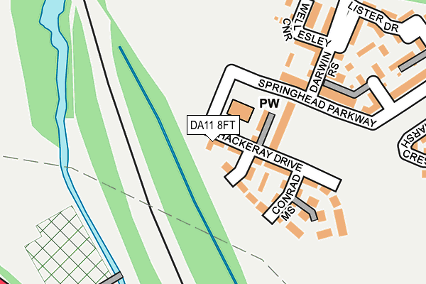 DA11 8FT map - OS OpenMap – Local (Ordnance Survey)