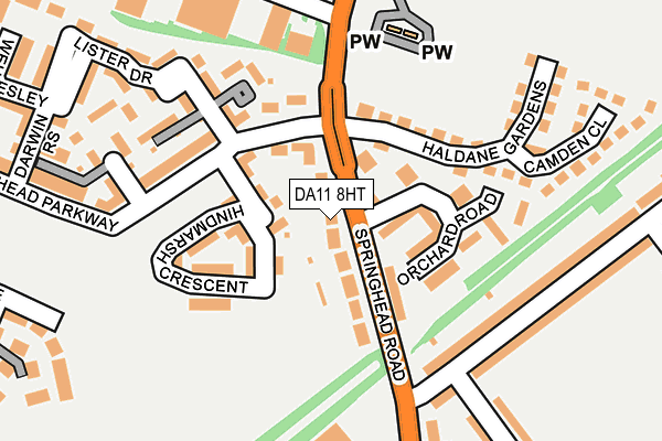 DA11 8HT map - OS OpenMap – Local (Ordnance Survey)