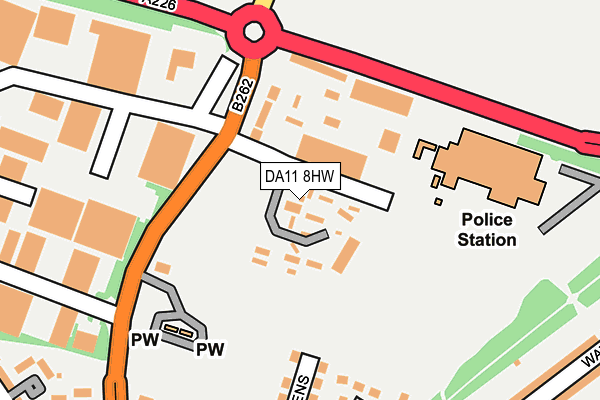 DA11 8HW map - OS OpenMap – Local (Ordnance Survey)