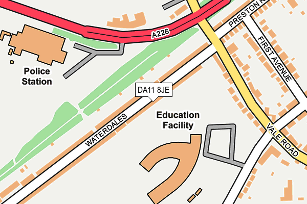 DA11 8JE map - OS OpenMap – Local (Ordnance Survey)