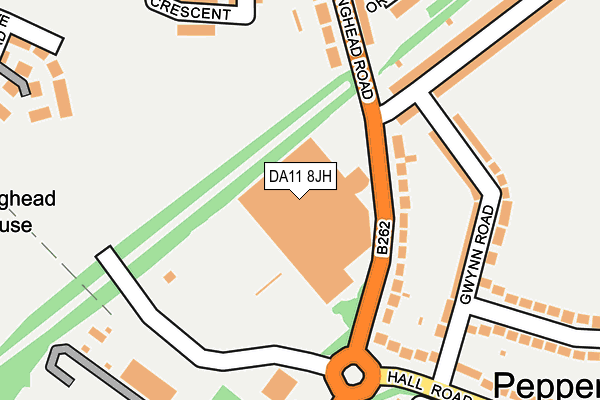 DA11 8JH map - OS OpenMap – Local (Ordnance Survey)