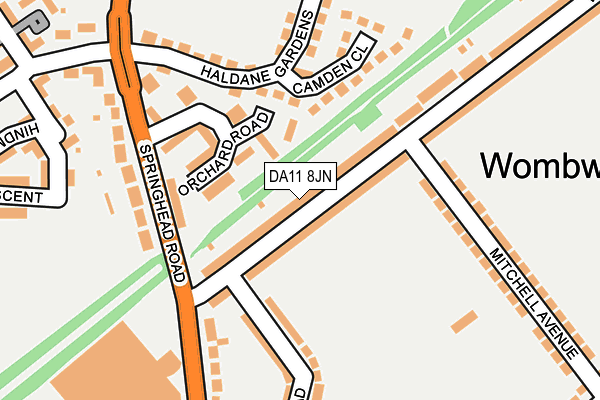 DA11 8JN map - OS OpenMap – Local (Ordnance Survey)