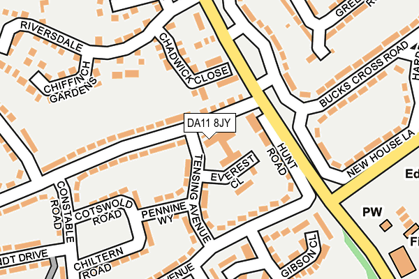 DA11 8JY map - OS OpenMap – Local (Ordnance Survey)