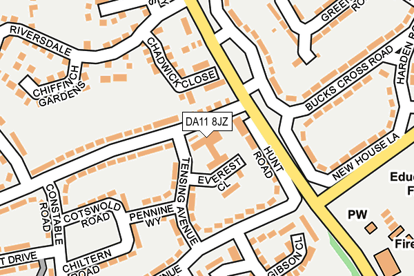 DA11 8JZ map - OS OpenMap – Local (Ordnance Survey)
