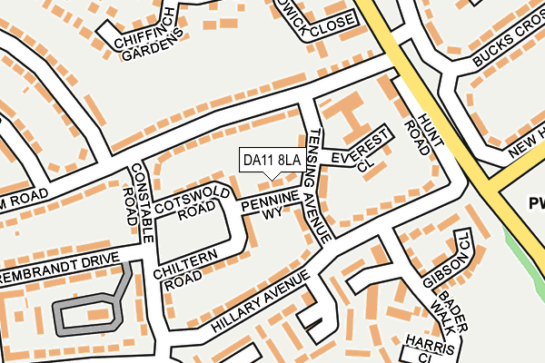 DA11 8LA map - OS OpenMap – Local (Ordnance Survey)