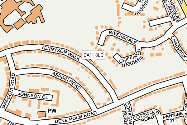 DA11 8LD map - OS OpenMap – Local (Ordnance Survey)