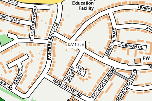 DA11 8LE map - OS OpenMap – Local (Ordnance Survey)
