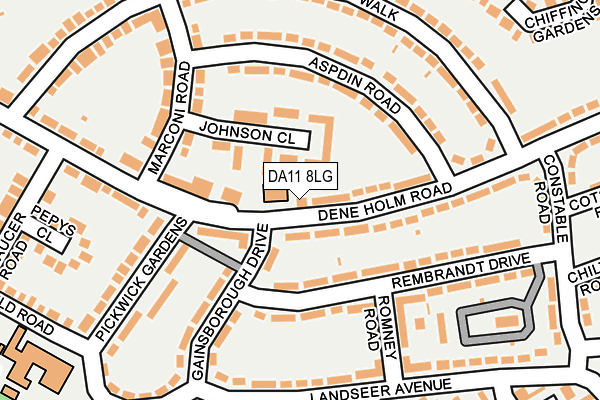DA11 8LG map - OS OpenMap – Local (Ordnance Survey)