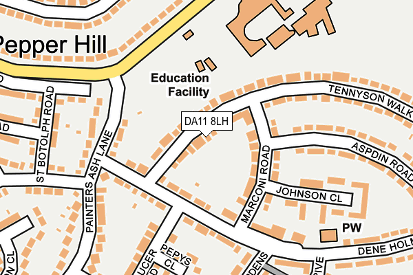 DA11 8LH map - OS OpenMap – Local (Ordnance Survey)