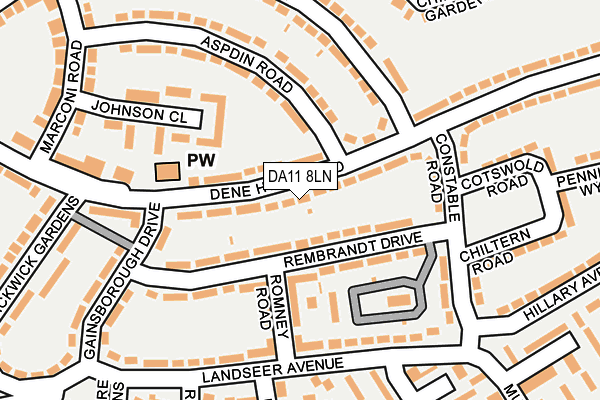 DA11 8LN map - OS OpenMap – Local (Ordnance Survey)