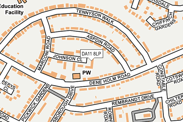DA11 8LP map - OS OpenMap – Local (Ordnance Survey)