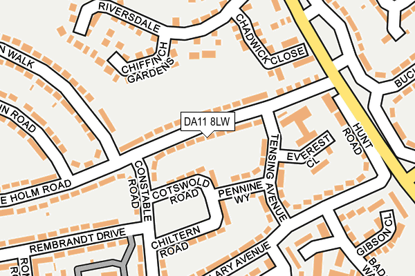 DA11 8LW map - OS OpenMap – Local (Ordnance Survey)