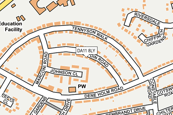 DA11 8LY map - OS OpenMap – Local (Ordnance Survey)