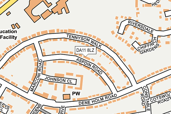 DA11 8LZ map - OS OpenMap – Local (Ordnance Survey)