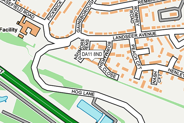 DA11 8ND map - OS OpenMap – Local (Ordnance Survey)