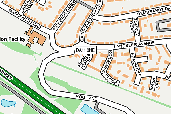 DA11 8NE map - OS OpenMap – Local (Ordnance Survey)