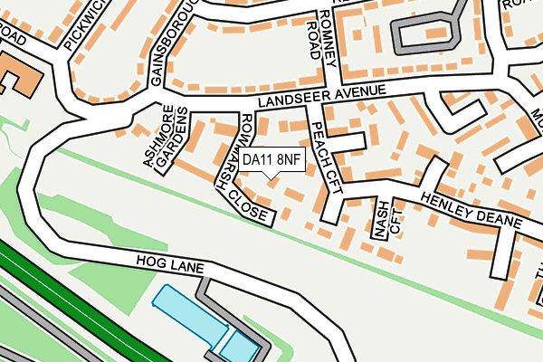 DA11 8NF map - OS OpenMap – Local (Ordnance Survey)