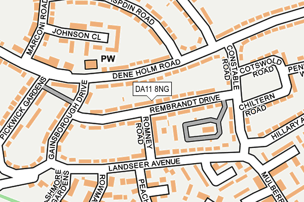 DA11 8NG map - OS OpenMap – Local (Ordnance Survey)
