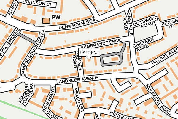 DA11 8NJ map - OS OpenMap – Local (Ordnance Survey)