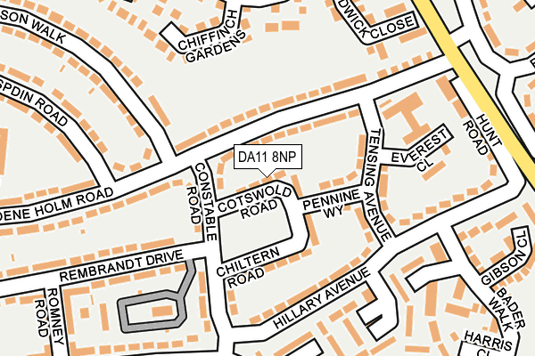 DA11 8NP map - OS OpenMap – Local (Ordnance Survey)