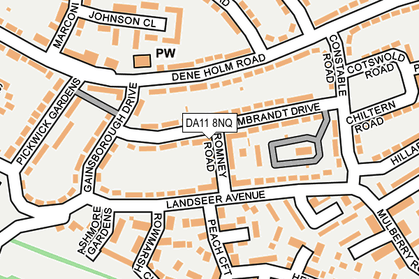 DA11 8NQ map - OS OpenMap – Local (Ordnance Survey)