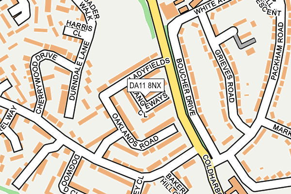 DA11 8NX map - OS OpenMap – Local (Ordnance Survey)