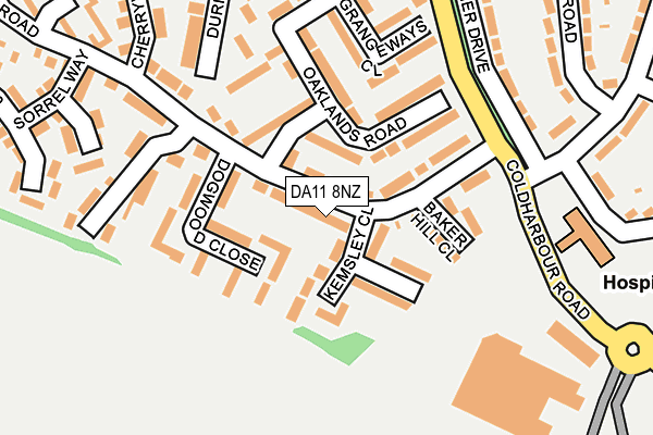 DA11 8NZ map - OS OpenMap – Local (Ordnance Survey)
