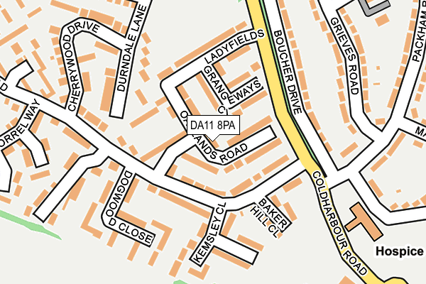 DA11 8PA map - OS OpenMap – Local (Ordnance Survey)